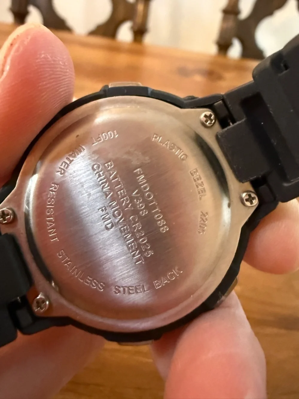 Black Digital Sport Watch with Pink Accent